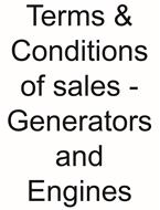 Terms & Conditions of sales - Generators and Engines