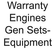 Warranty  Engines-Gen Sets-Equipment